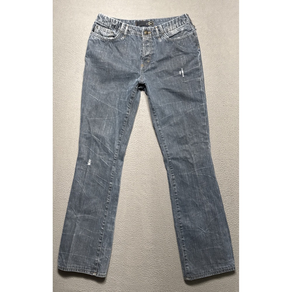 Just Cavalli ITTIERRE Jeans Womens 30‎ (28x32) Boot Button Fly Distressed Denim